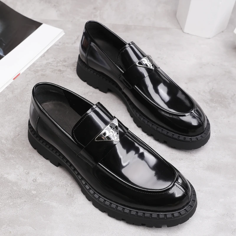 

Spring and Autumn New Formal Men's Shoes High end Thick sole Top layer Cowhide Casual Slip-on shoe Shoes