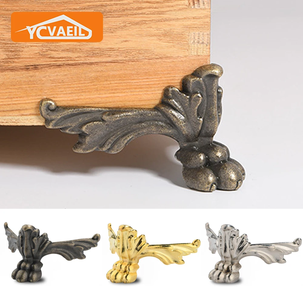 4 шт., антикварные угловые кронштейны из цинкового сплава