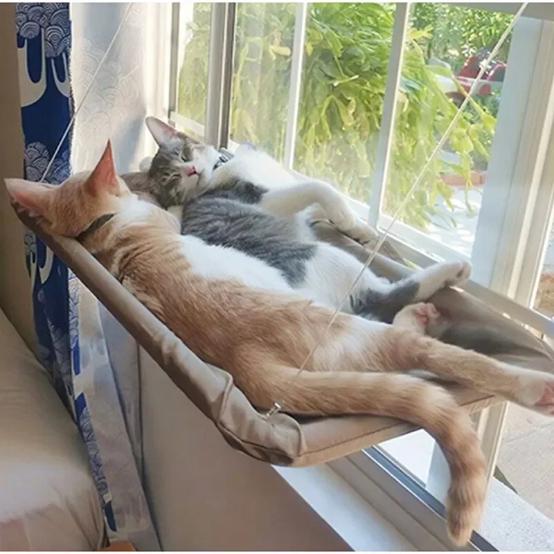 

Cat Hanging Bed Comfortable Kitten Hammock Perch Cat Sunny Window Seat Mount Sleeping Hammock For Cats On The Window