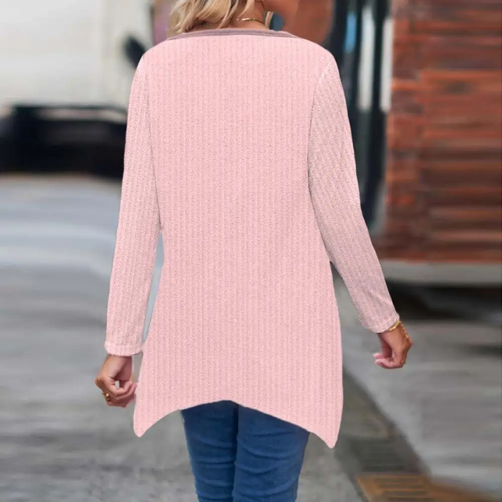 

Stylish Women Sweater Sexy Women Bottoming Shirt V Neck Long Style Commuter Pullover Sweater Dressing