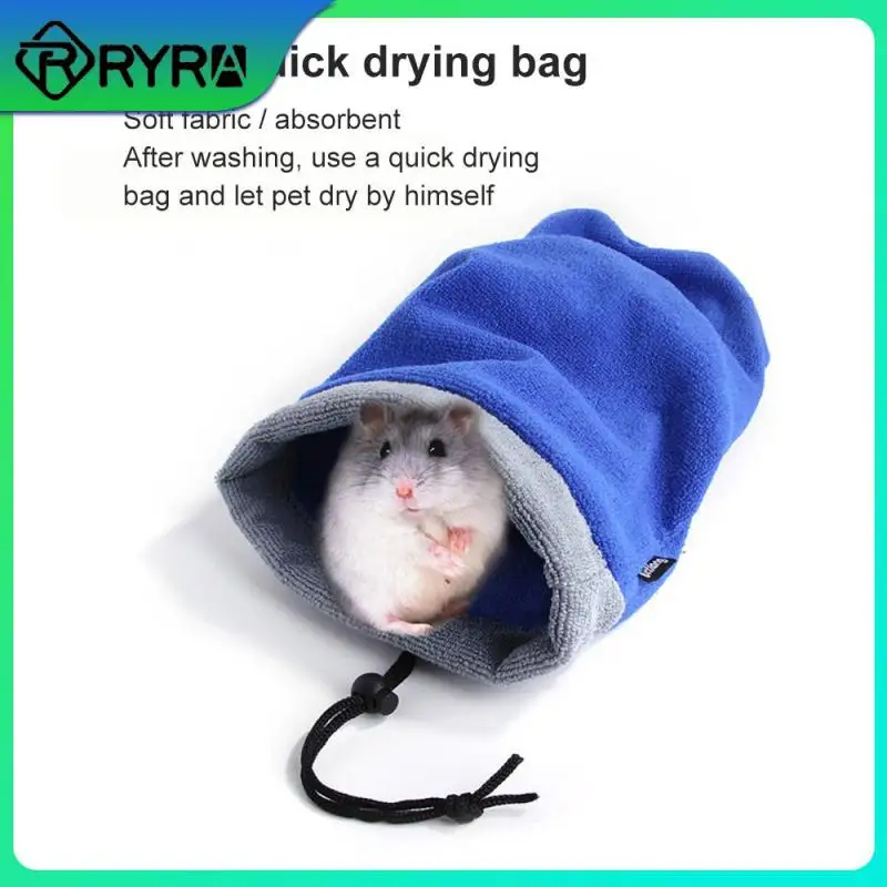 

Hamster Bath Towel Bag Dry Hair Absorbent Towel Bag Squirrel Ferret Pet Cleaning Products Pet Bedding Mother's Day Promotion