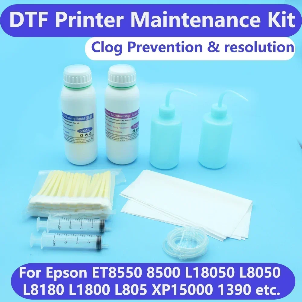 Комплект для очистки печатающей головки DTF раствор Epson ET 8550 L18050 L8050 L8180 L1800 L805 XP600 i3200
