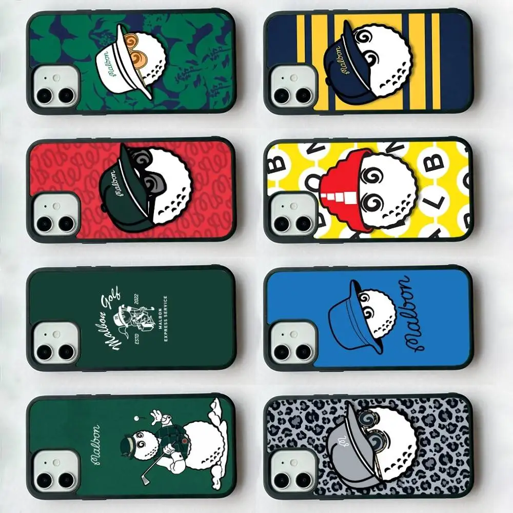 Фото Чехлы для телефонов Leisure Sports M-Malbones G-Golf для iPhone 11 12 13 14 15 16 17 Pro Max Plus, противоударные, из TPU+PC №2
