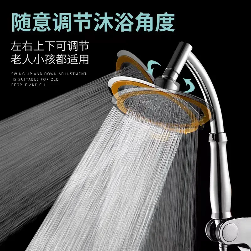 

6 Inch Supercharged Shower Shower Head Hand-held Overhead Universal Shower Head Set Bathroom Accessories Shower ראש גשם מקלחת