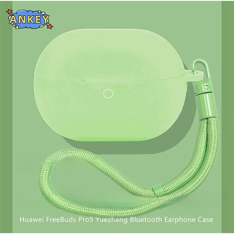 Фото Совместим с Bluetooth-наушниками Huawei FreeBuds Pro 5, силиконовый защитный чехол, милый нейлоновый ремешок, защитный мягкий чехол №5