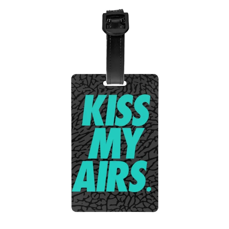 

Пользовательский ярлык для багажа Kiss My пробы с именной картой, личная Обложка, идентификационная этикетка для дорожной сумки, чемодана