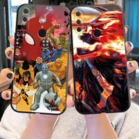 marvel comics phone case for huawei honor 8x 9x 9 lite 10 10x lite 10i 9a shockproof unisex coque liquid silicon shell tpu