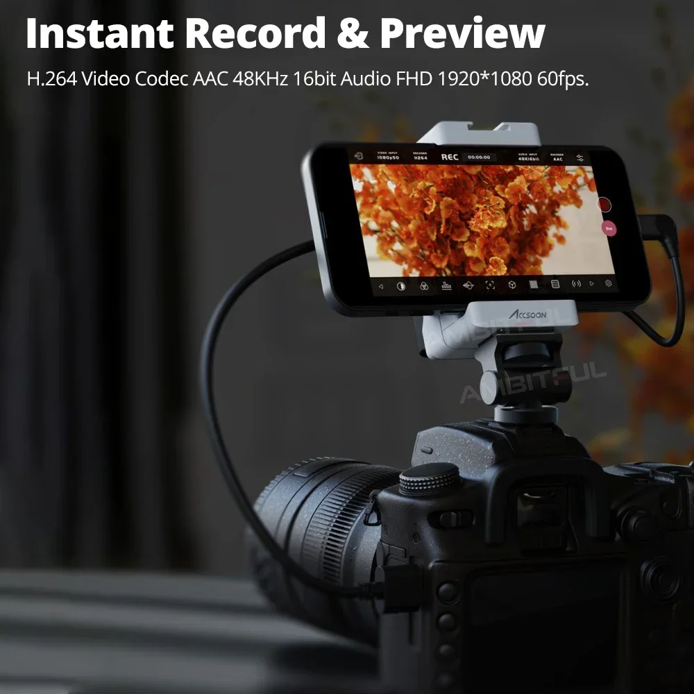 Фото Новый адаптер-видеопередатчик Accsoon SeeMo UIT02 для iPad/iPhone 14 Pro: запись видео на монитор для киносъемки №3