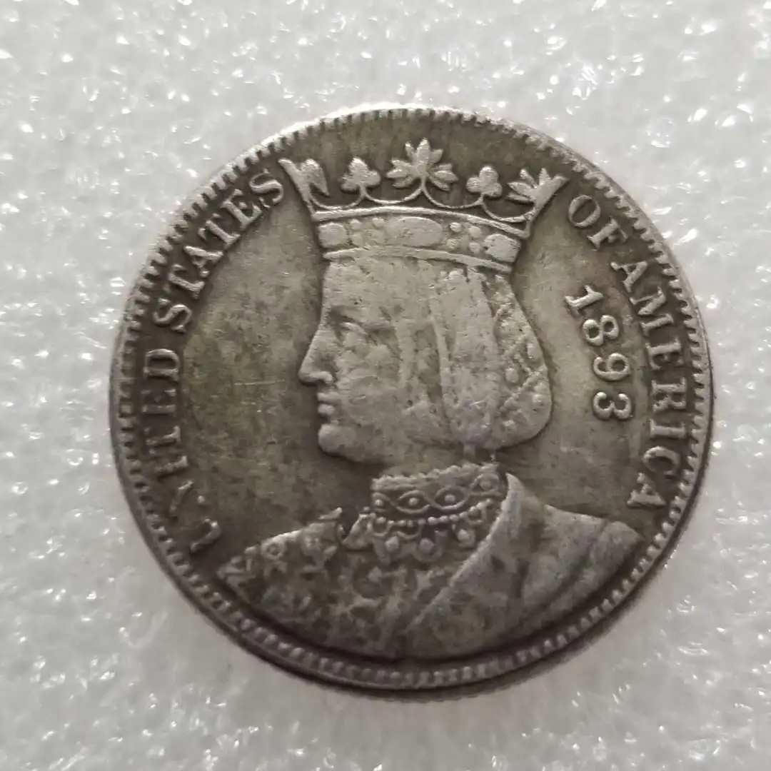 

1893 Европейская игра золотые и серебряные монеты, домашний декор, монета на удачу, волшебные коллекционные монеты, монеты, рождественские по...