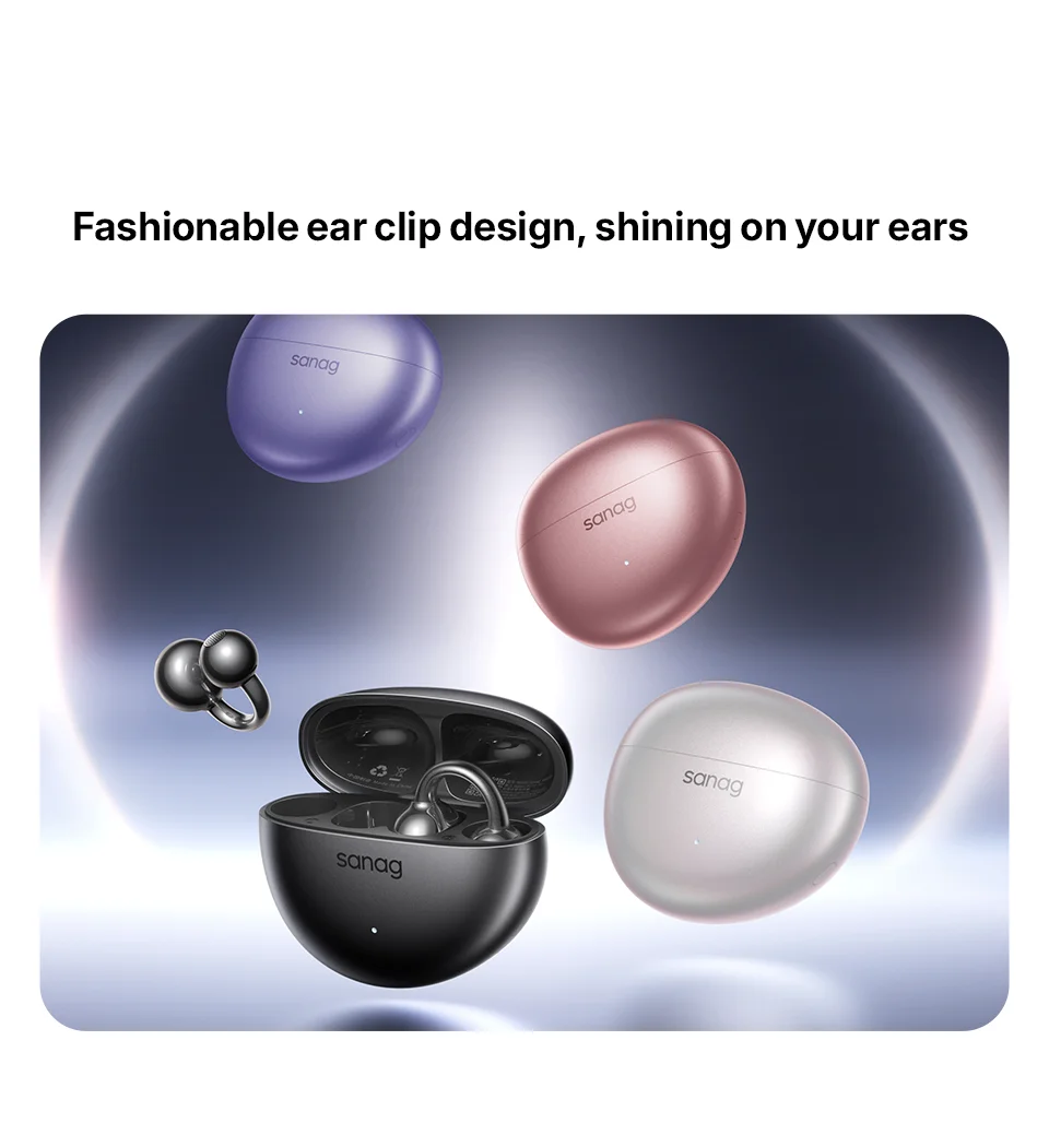 Наушники Sanag S7S Ultra Clip-On Open Ear: Hi-Fi басы, AI для четкого звонка, 45 часов работы, водонепроницаемые, беспроводные, комфортные, легкие. (art.: 3920dd1f149c2) - 3920dd1f149c2
