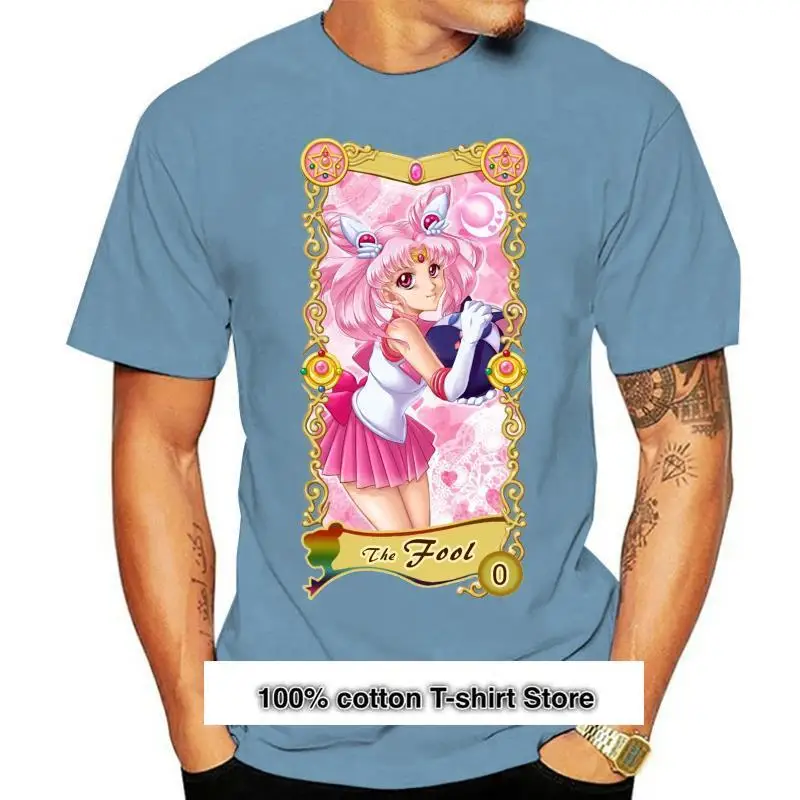 

Camiseta de Sailor Moon para mujer, camisa con estampado de cartas del tarot, la muerte, el sol, harajuku, kawaii, tumblr