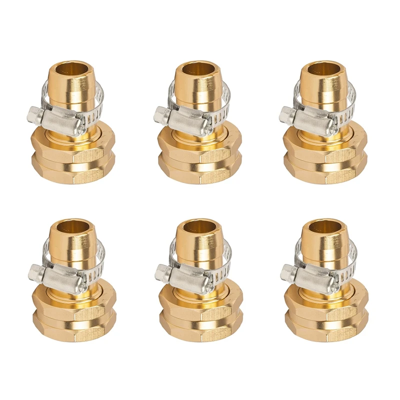 

3Sets Garden Hose Repair Connector,Claps Female&Male Garden Hose Fittings For 3/4In & 5/8In Metal Garden Hose Repair Kit