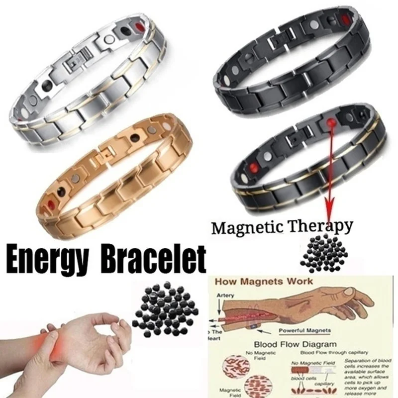 

Men's Jewelry Magnetic Therapy Health Anti-snoring Stainless Steel Bracelet Adjustable Bracelet Pulsera Hombre Multifunction