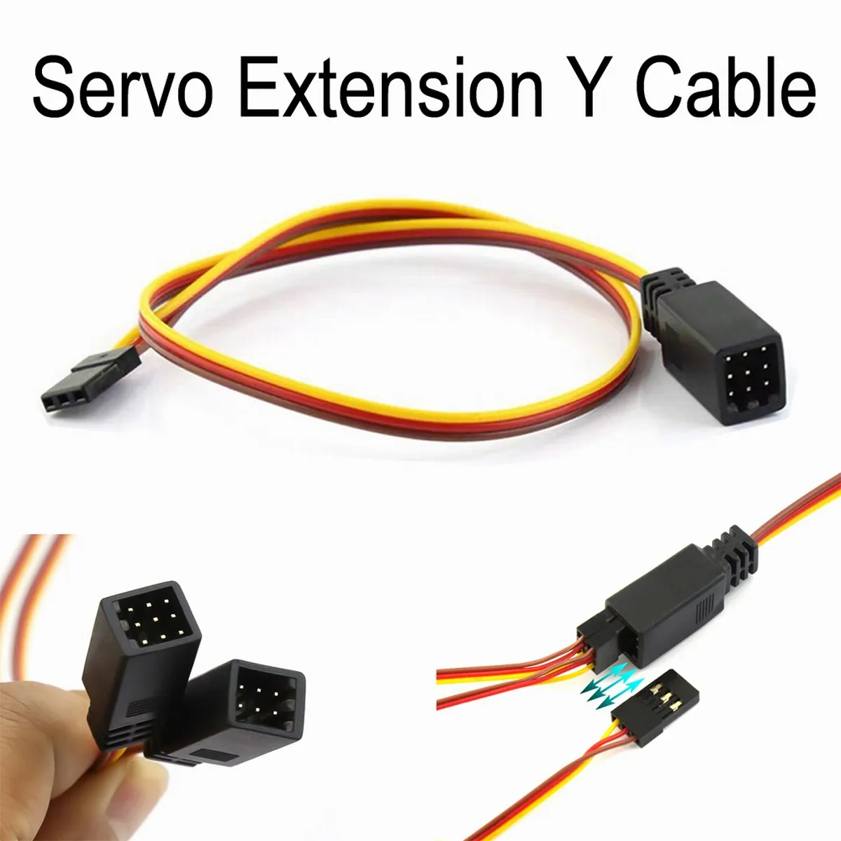 

1Pcs 1to 2 /1 to 3 RC Servo Extension Wire Cable for RC Model Car Model Ship Model Aircraft Boat Helicopter FPV Quadcopter Drone