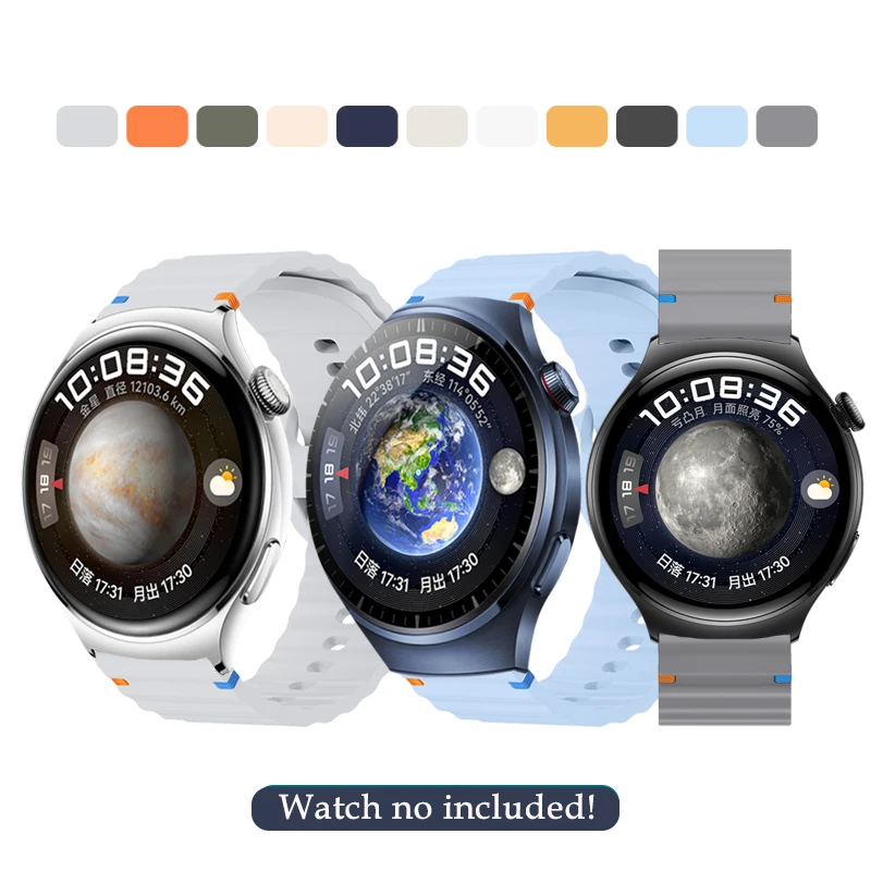 Ремешок 20 мм/22 мм доступен для Huawei Watch 4 Pro силиконовый спортивный ремешок с