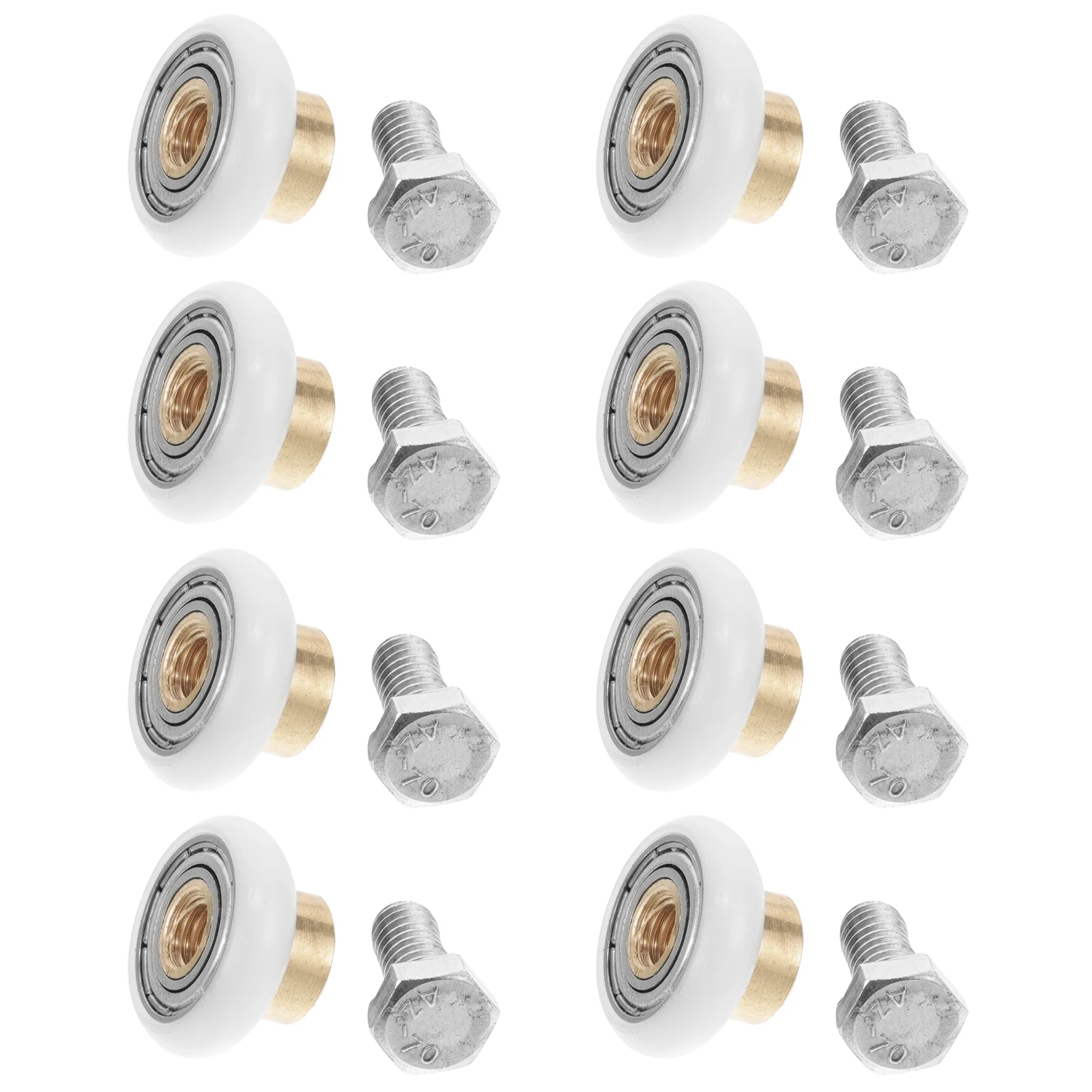 

8 Pcs Shower Room Pulley Sturdy and Durable Screen Rollers Component Door Replacement Parts Nylon Glass Runners Rust Protection
