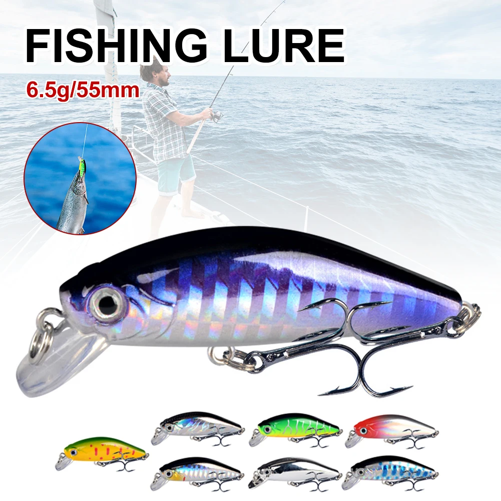 

1PCS Sinking Minnow Fishing Lure 55mm 6.5g Artificial Bait Hard Wobblers Carp Striped Bass Pesca Fishing Tackle Tackles