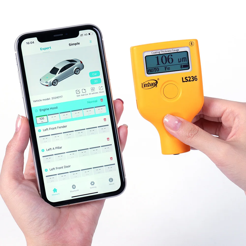 LS236 двойной экран трехцветное устройство для тестирования покрытия автомобиля