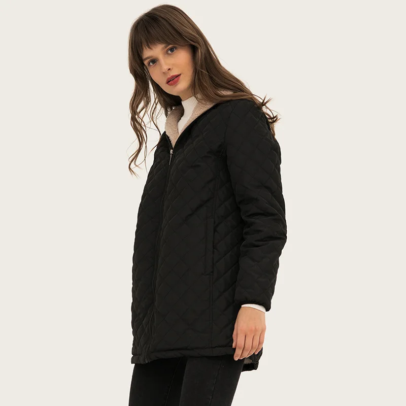 Fleece Winter Parkas Women 2022 Winter Hooded Long Sleeved Coat Wide Waisted Warm Jacket Woman Mujer Chaqueta Windproof Outwear
