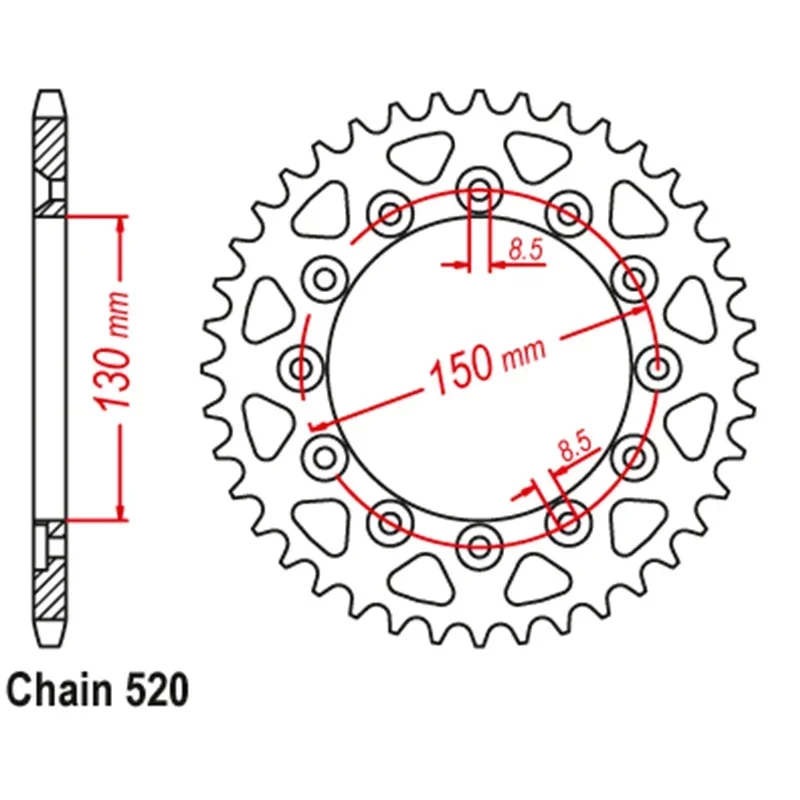 Передняя Задняя звездочка мотоцикла LOPOR 520 CNC 14T 51T для Honda CL250 SC CL 250 1882 1883 1884