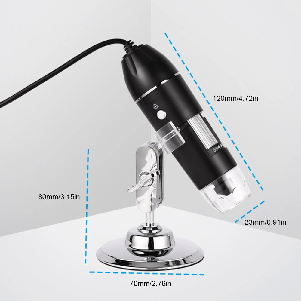 Цифровой микроскоп камера 3 в 1 Тип C USB портативный электрон 500X/1000X/1600X для пайки