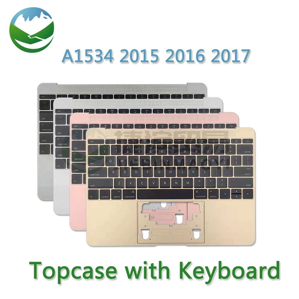 

Original A1534 Silver Grey Gold Pink Topcase with Keyboard For Macbook 12" A1534 Top Case US Keyboard Backlit 2015 2016 2017