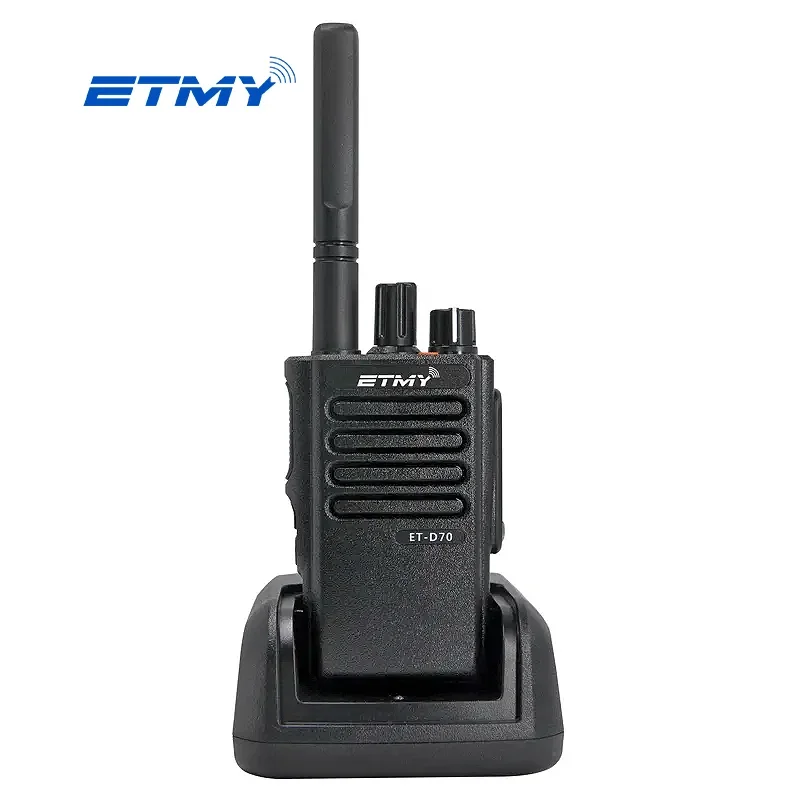 ETMY Китай DMR цифровая двухсторонняя радиостанция UHF VHF ручная ET-D70 безопасность