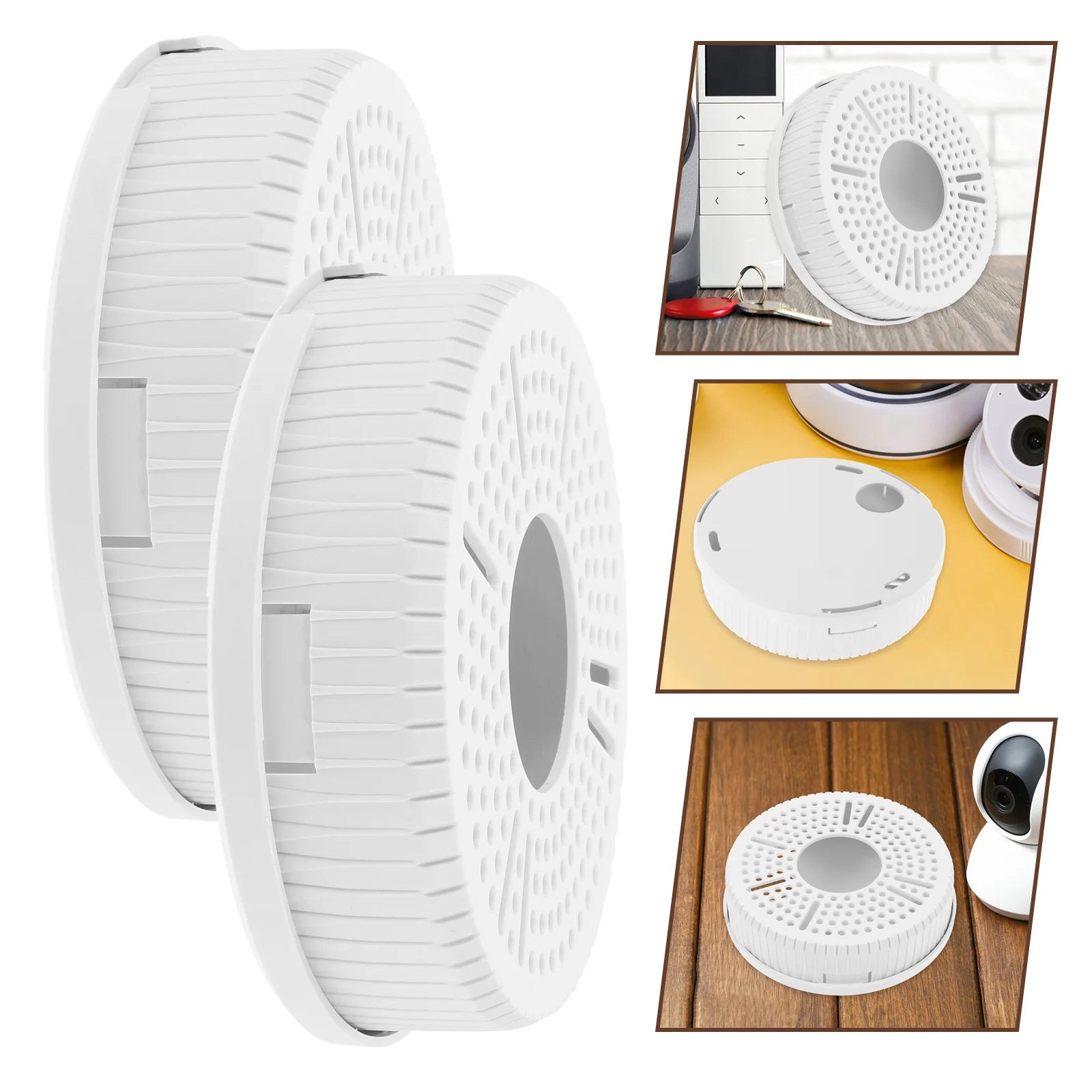 

2 Pcs Hemispherical Box Webcam Stand Wall Mount Monitor Holder Baby Ledge Plastic Shelf Speakers