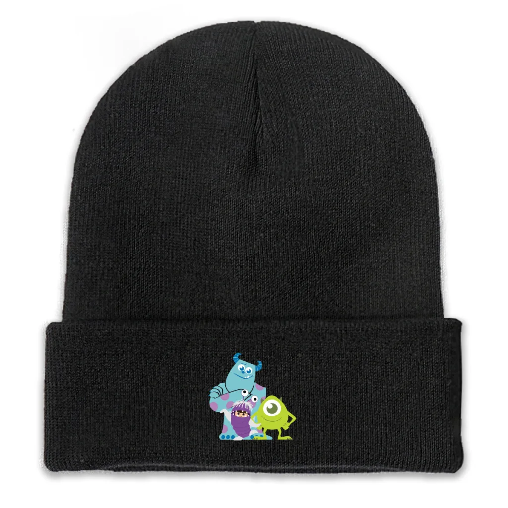 

Knit Hat Disney Monsters University Film Winter Warm Beanie Caps Inc Group Classic Men Women Fashion Casual Bonnet