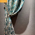 Американские высококачественные жаккардовые желтые синие плотные светонепроницаемые шторы для гостиной и спальни готовая продукция на заказ