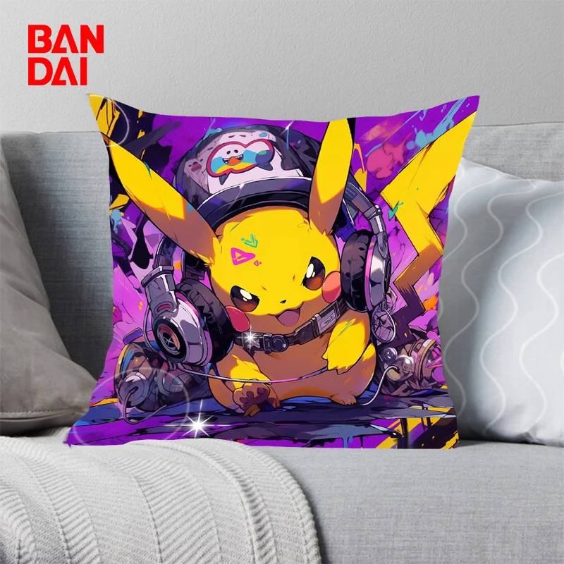 

Pokemon Decorative Cushion Pillowcases for Pillows 45x45 Cushions Covers Pillow Cover Sofa Body Pikachu Pillowcase Cases Throw