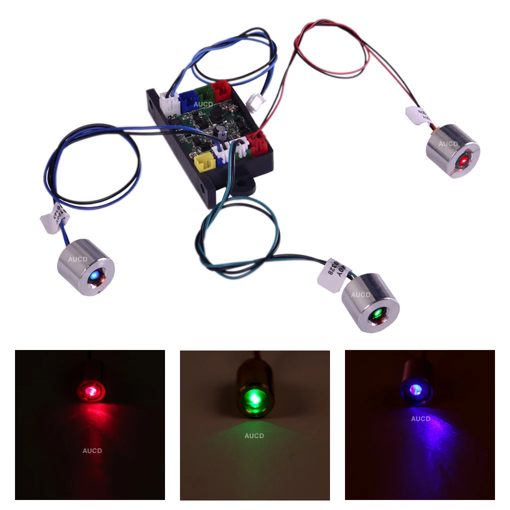 18mm/0.7in RGB Laser Diode & TTL Driver Board For Professional Multi Lens Laser Disco DJ Beam Projector Stage Lights DPSS Parts