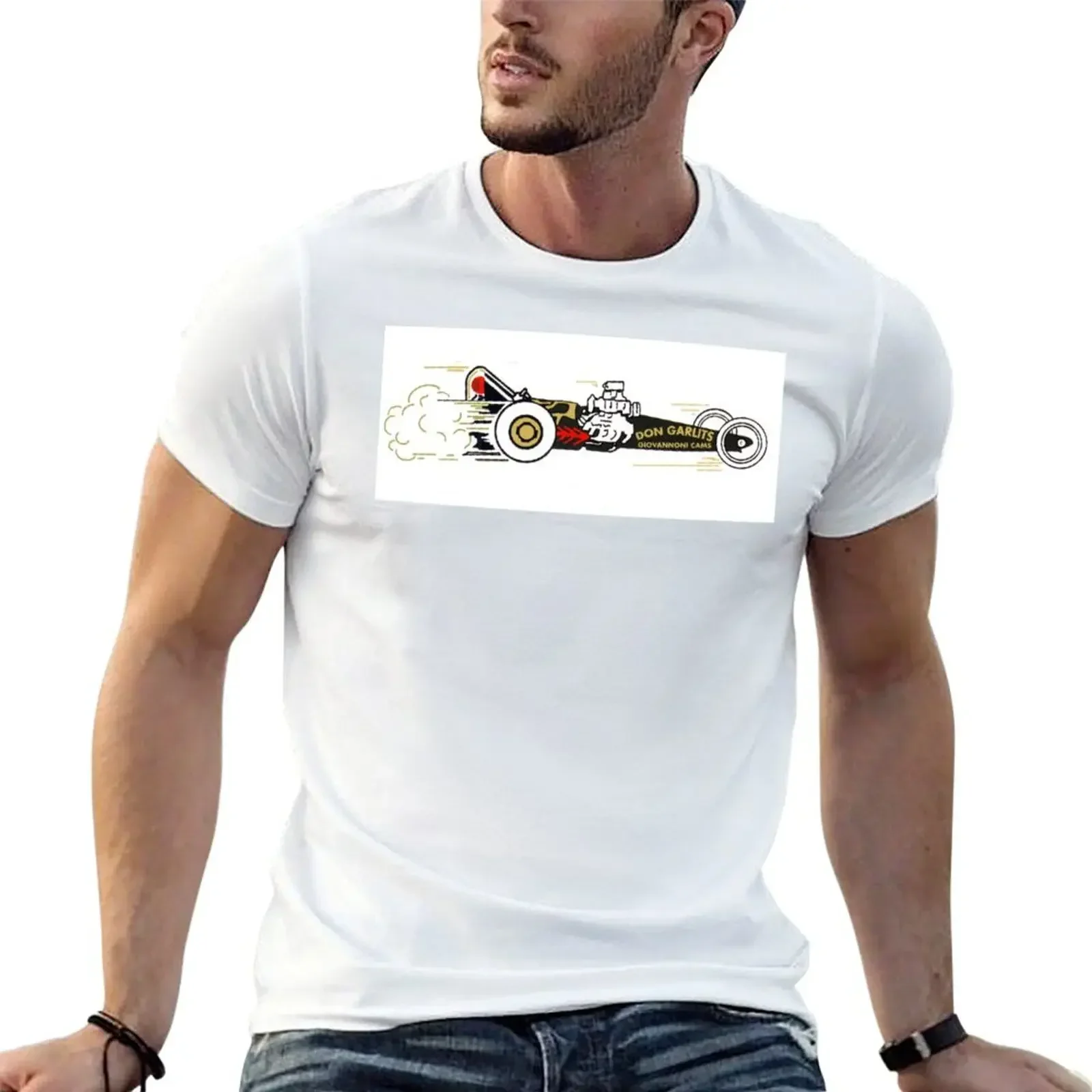 Футболка Don Garlits Drag Racer корейская модная винтажная одежда летняя футболка для