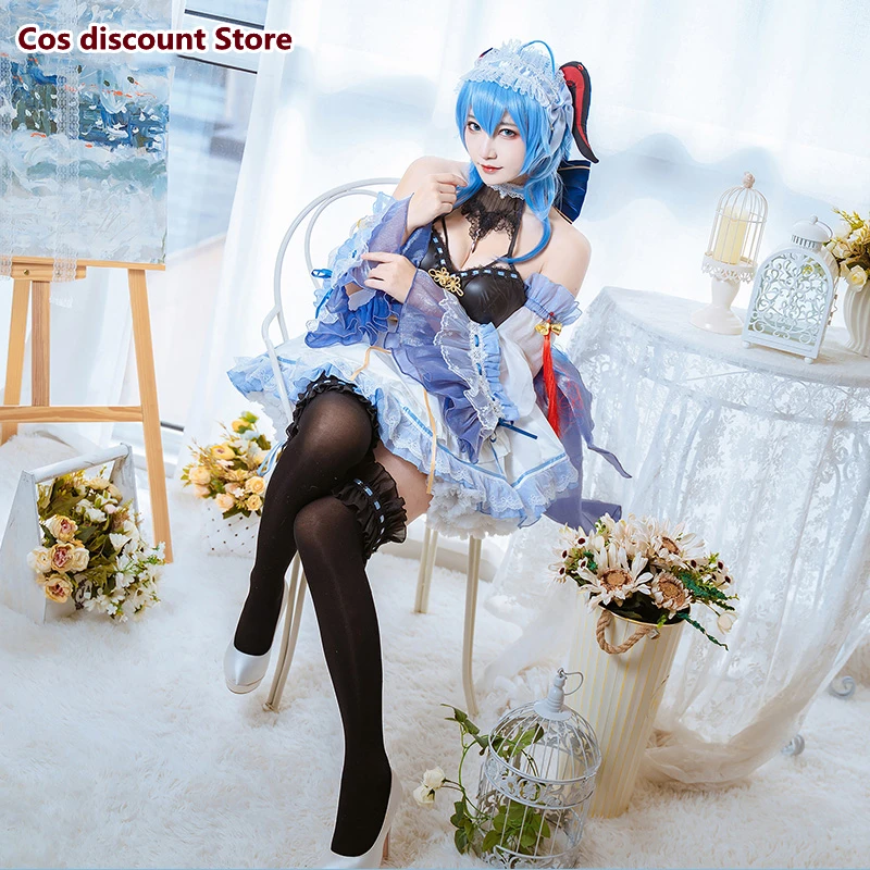 

Hot Game Genshin Impact Ganyu Cosplay Costume Sexy Stockings Maid Halloween Girl Party Role Play Clothing Sizes S-XXXL NEW