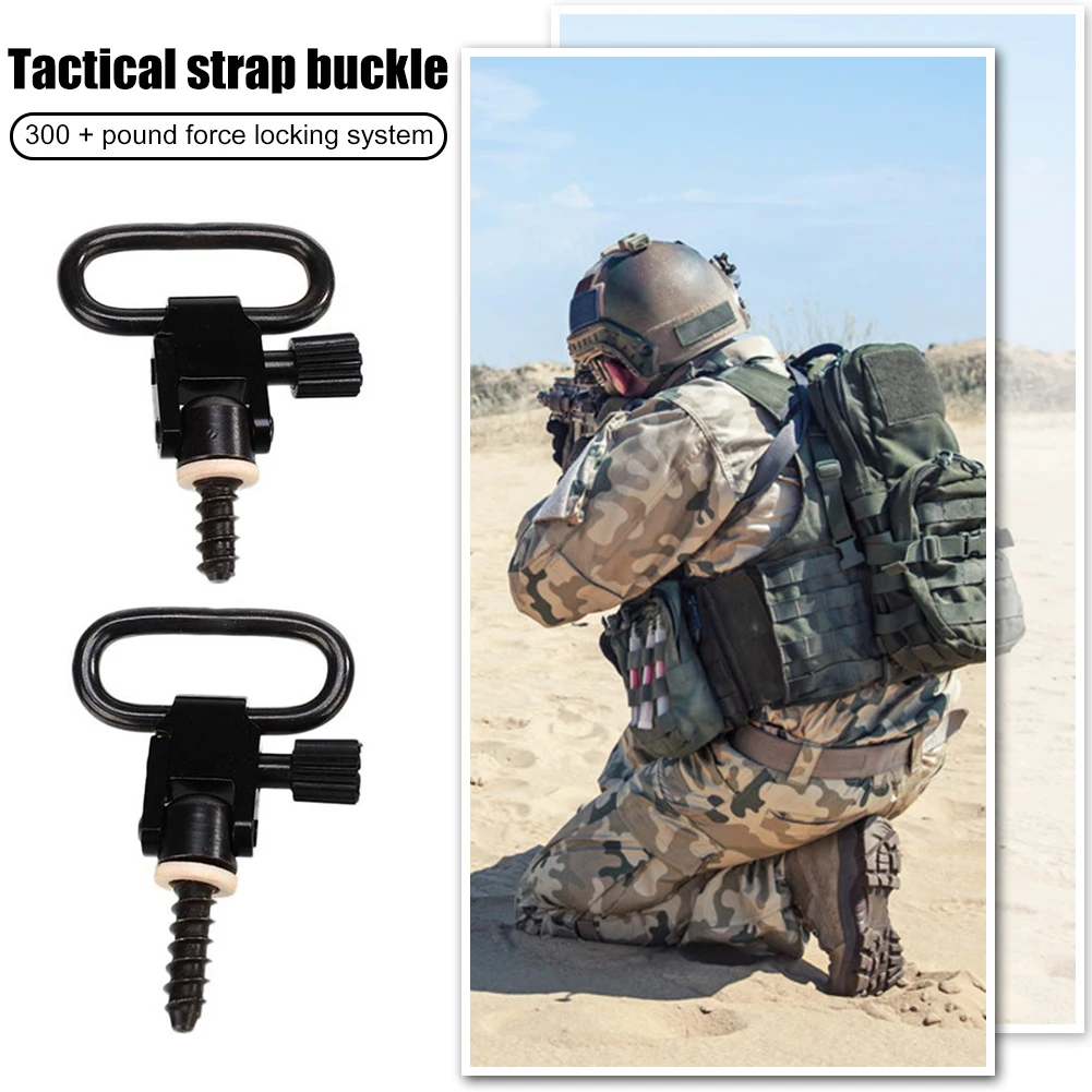 

2pcs 1-inch QD Swivel Stud Strap Buckles Metal Quick Detachable Airsoft Gun Sling Mount Ring Hunting Gun Accessories Parts Black