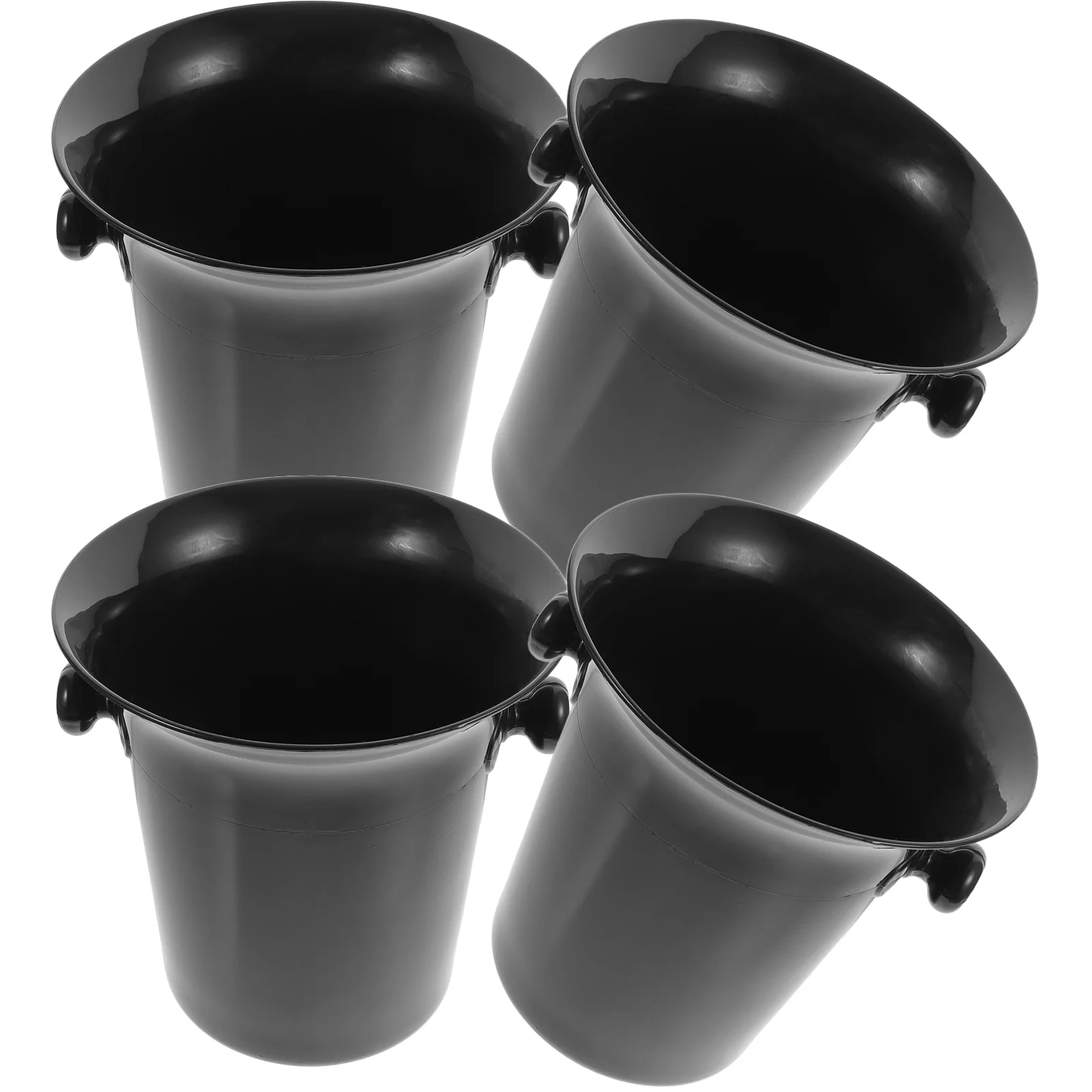 

4 Pcs Bathtub Portable Spit Barrel Dual Ears Pitting Buckets Cocktail Creative Tasting Spittoons Plastic