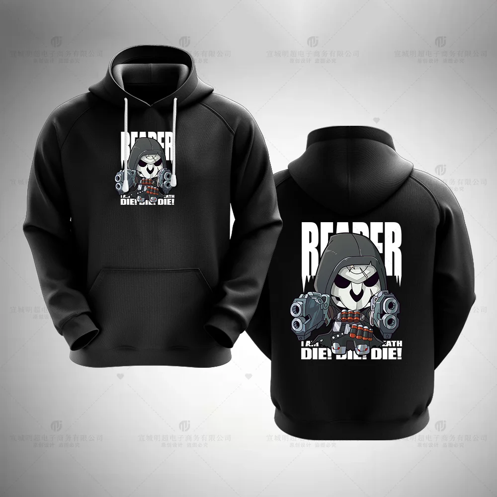 

Hot Gomer Foshion Cortoon Print Casual Sports Hoodie Boyfriend Gift OW Reaper Cool Overwatch Men's Sweatshirt