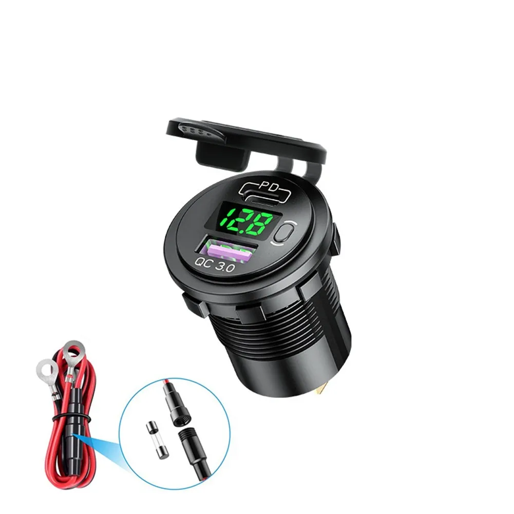 

Socket Power Fast Charger Socket Power Switch Adapter Blue Terminals Cable