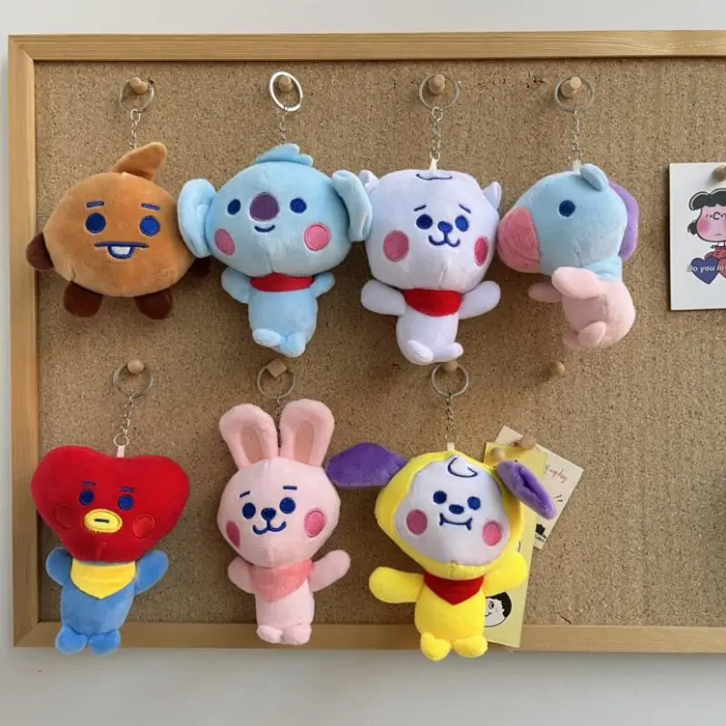 

12 см Kawaii Bt21 аниме хобби ТАТА чимми Кухня Подвеска плюшевая кукла школьная сумка Pp хлопок орнамент