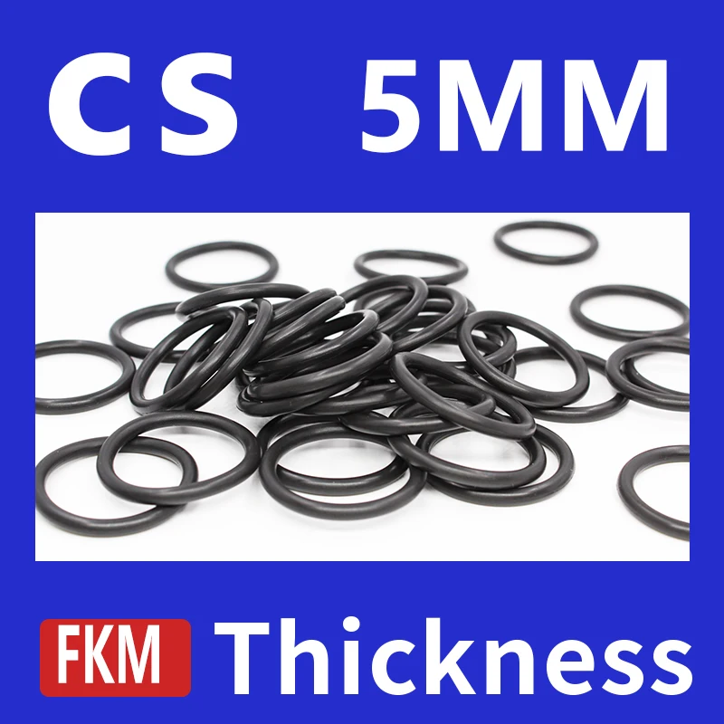 Толщина CS5 мм черные уплотнительные кольца из фторкаучука FKM уплотнители