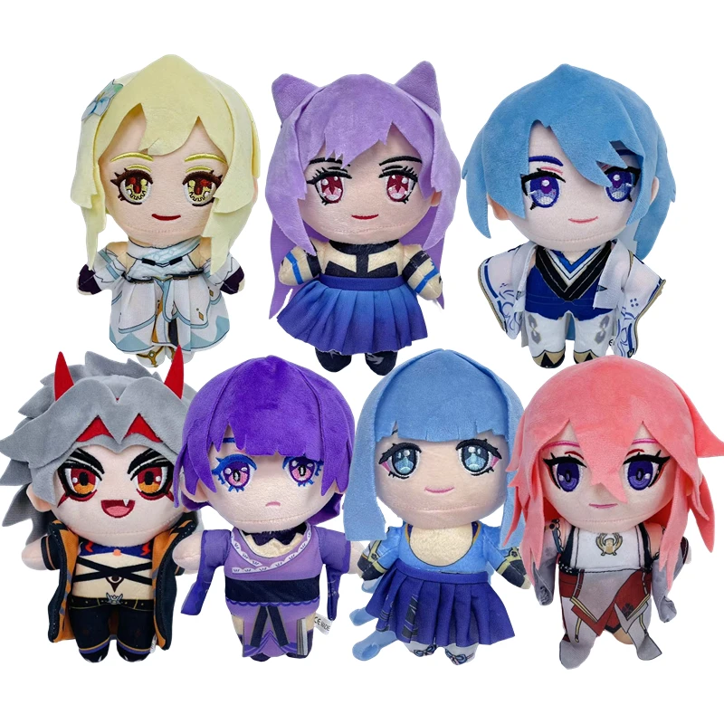 

20cm New Genshin Impact Plush Stuffed Toys Lumine Keqing Kamizato Ayato Anime Figure Dolls Kids Kawaii Birthday Xmas Gifts Decor