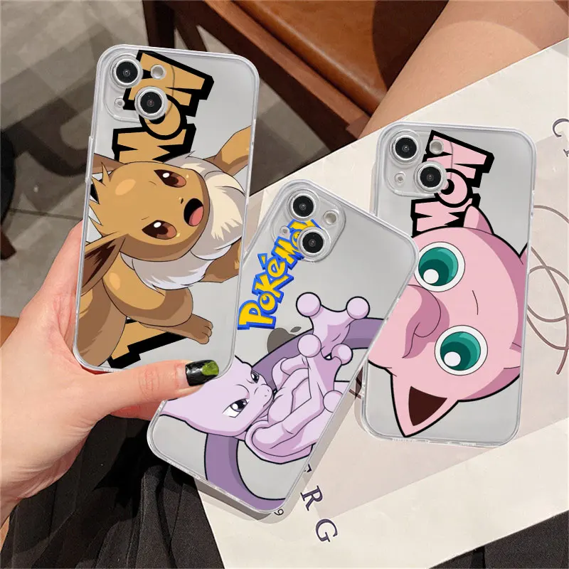 

Pokemon Pikachu Anime Clear Case For Apple iPhone 14 11 13 12 Pro 7 8 Plus XR X XS Max 6 6S 13Pro Silicone Phone Cover