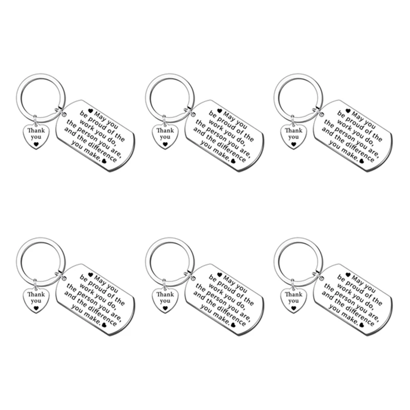 

6Pcs Thank You Gifts For Women Men Appreciation Keychain Gift For Coworker Employee Teacher,May You Be Proud Of Keychain