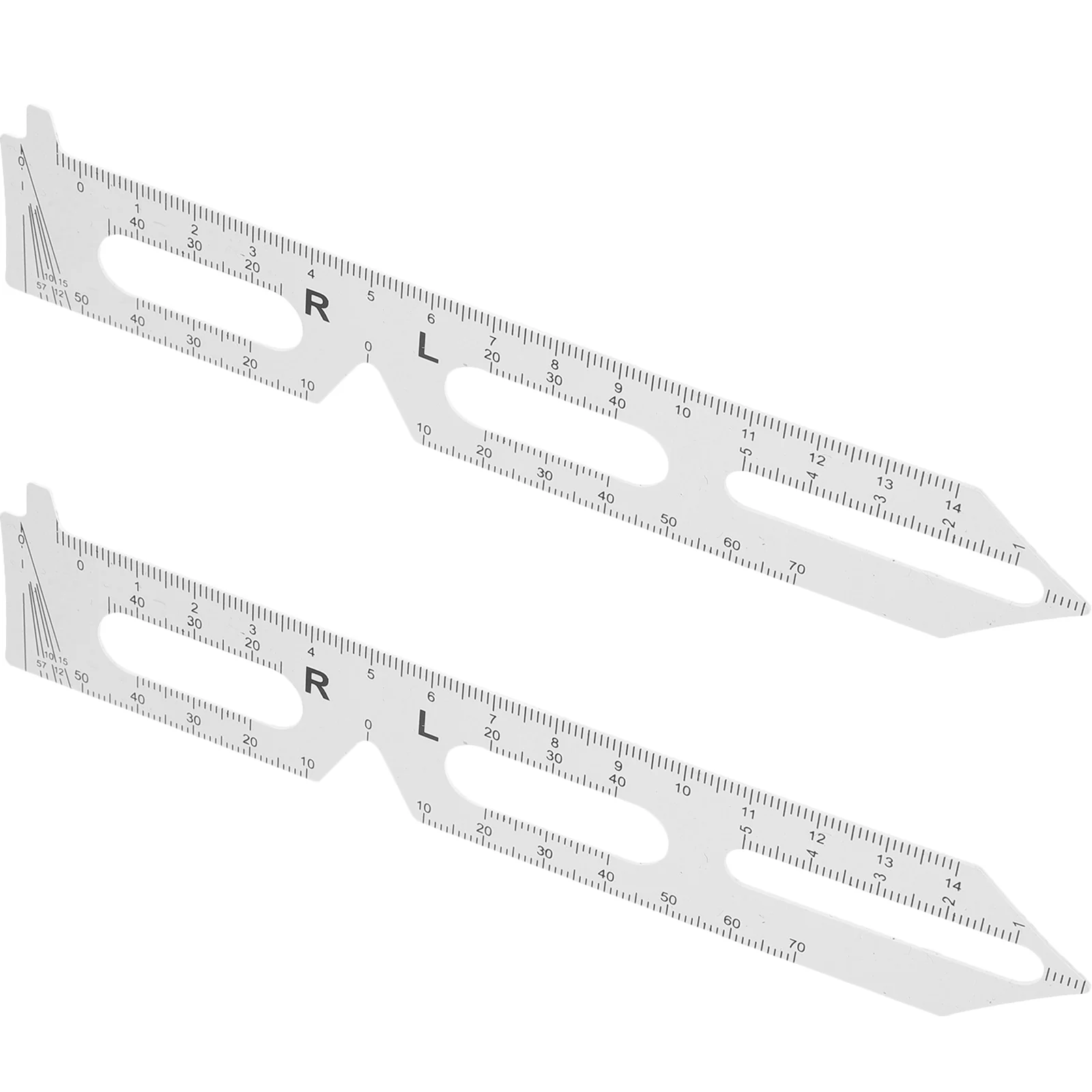 2 шт. портативная пластиковая линейка для чёрных зрачков