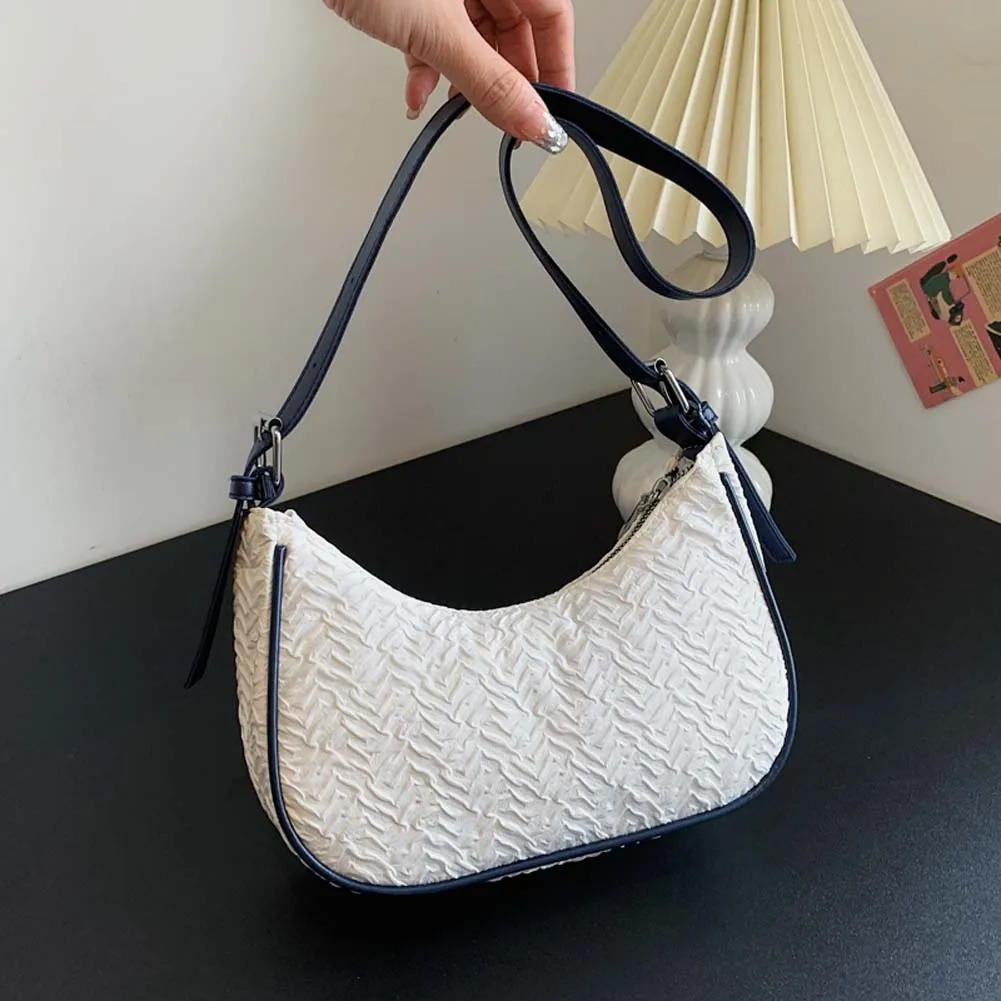 

Fashion Summer Woven Messenger Top-Handle Bag PU Leather Small Shopping Handbag for Female Girl Square Purses