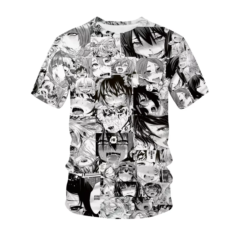

Anime 3D Print T shirt fashion Streetwear Hentai Pattern O-Neck Hip Hop T Shirt Harajuku Casual Tops Ahegao T-shirt