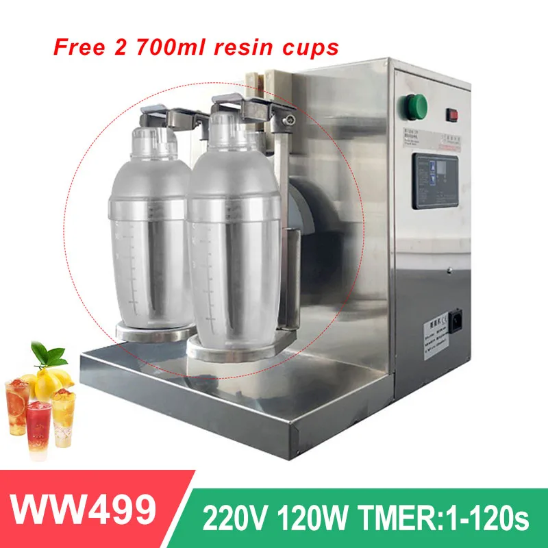 

120W Boba Shaker Bubble Tea Shaker Double Cups Shaker Machine Milk Shaking Machine Bubble Tea Machine Smart Timing
