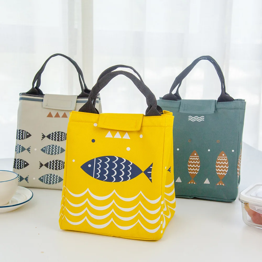 

Animal Printed Lunch Refrigerated Bag with Insulated Lining and Oxford Cloth Storage Bag for Children's Food Lunch Box Bento Bag