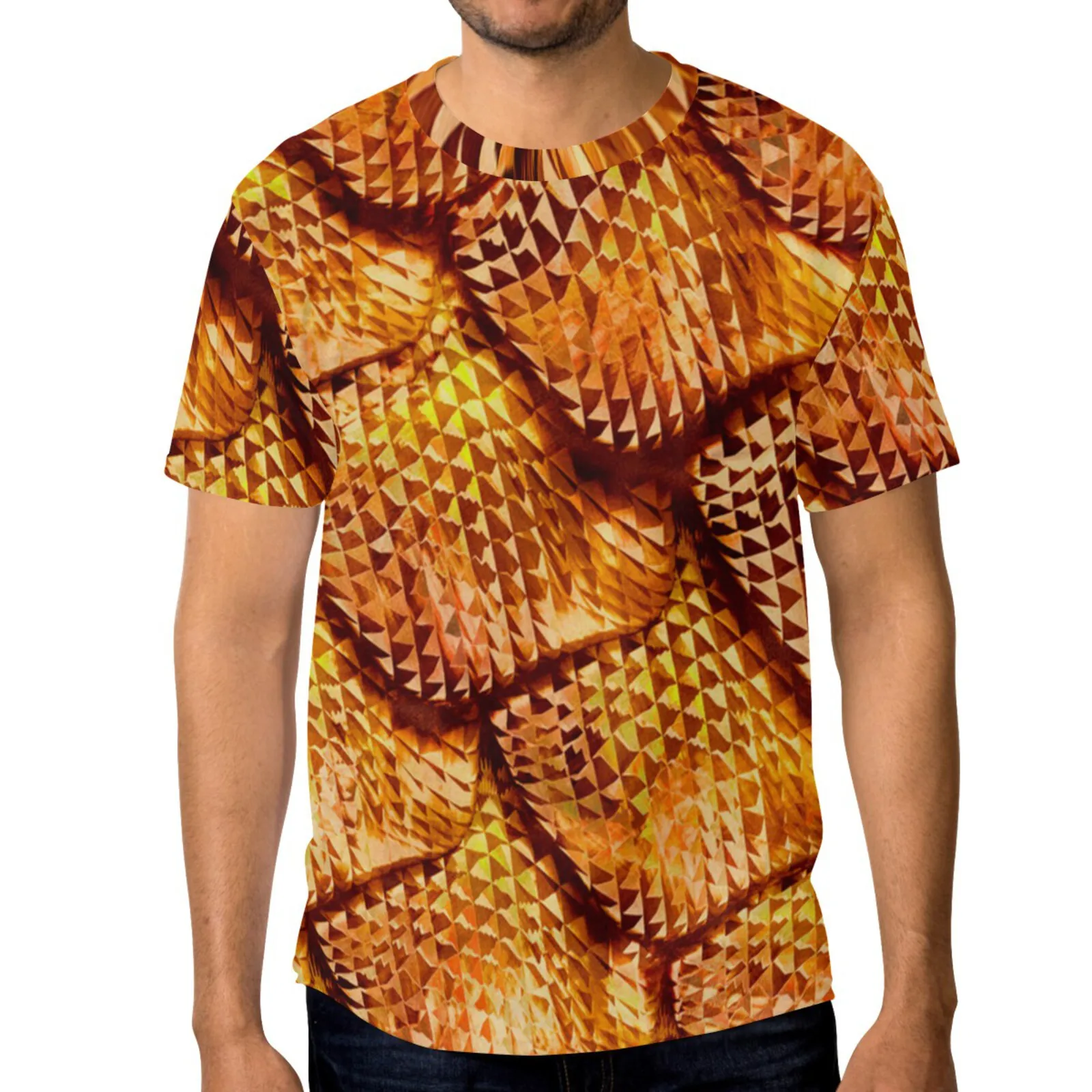 Футболка мужская с 3D принтом в горошек оригинальная тенниска из полиэстера