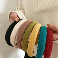 new fashion colorful thin hairband sweet solid candy headband comfortable headwrap korean style hair hoop clip for women girls
